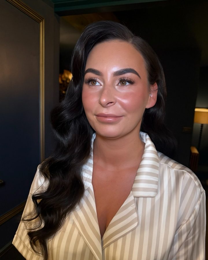 Soft glam bridal makeup with a glowing finish, by By.EmWebster